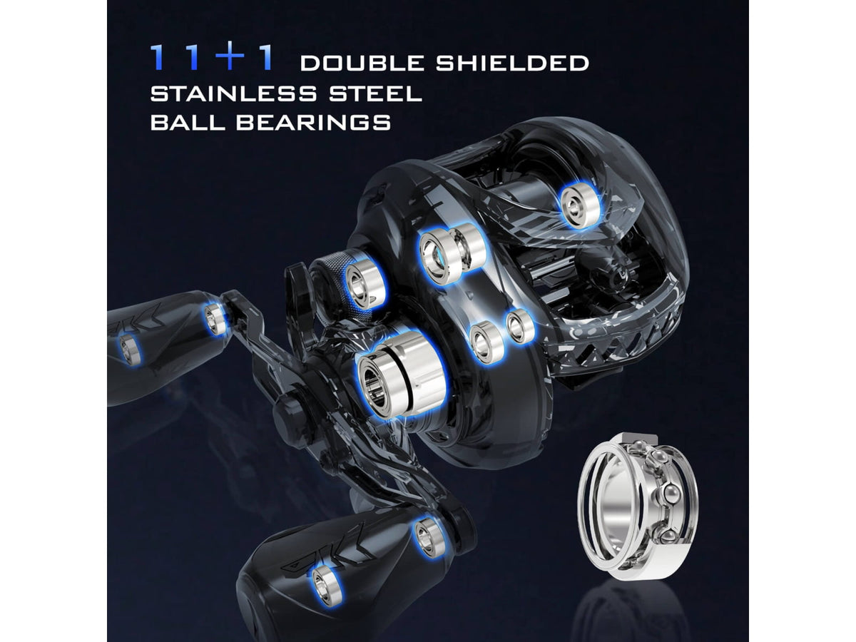 Kast King MegaJaws Elite Baitcasting Reels Left 7.2:1 KKRLCSTMJE72LDX