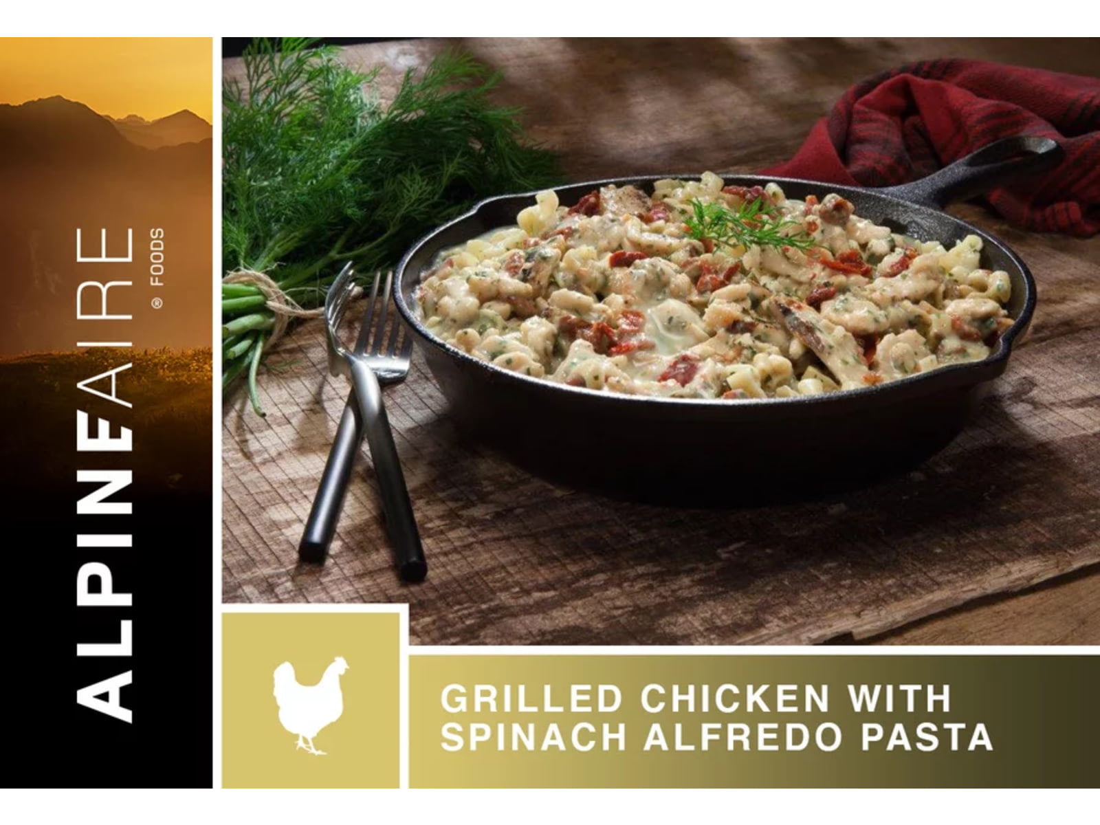 Katadyn Alpine Aire Foods Grilled Chicken with Spinach Alfredo Pasta