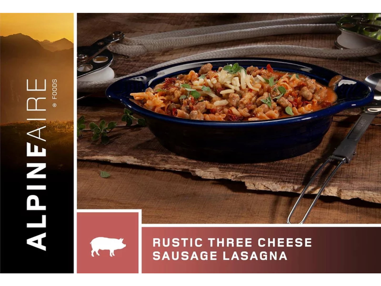 Katadyn Alpine Aire Foods Rustic Three Cheese Sausage Lasagna