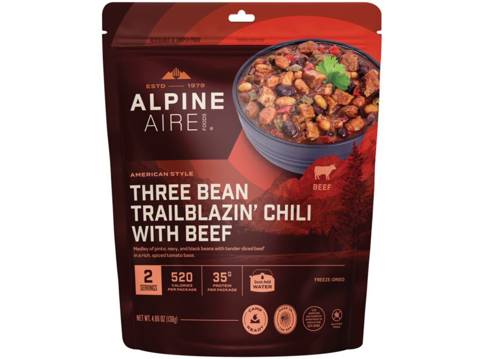 Katadyn Three Bean Trailblazin Chili with Beef 2-Servings
