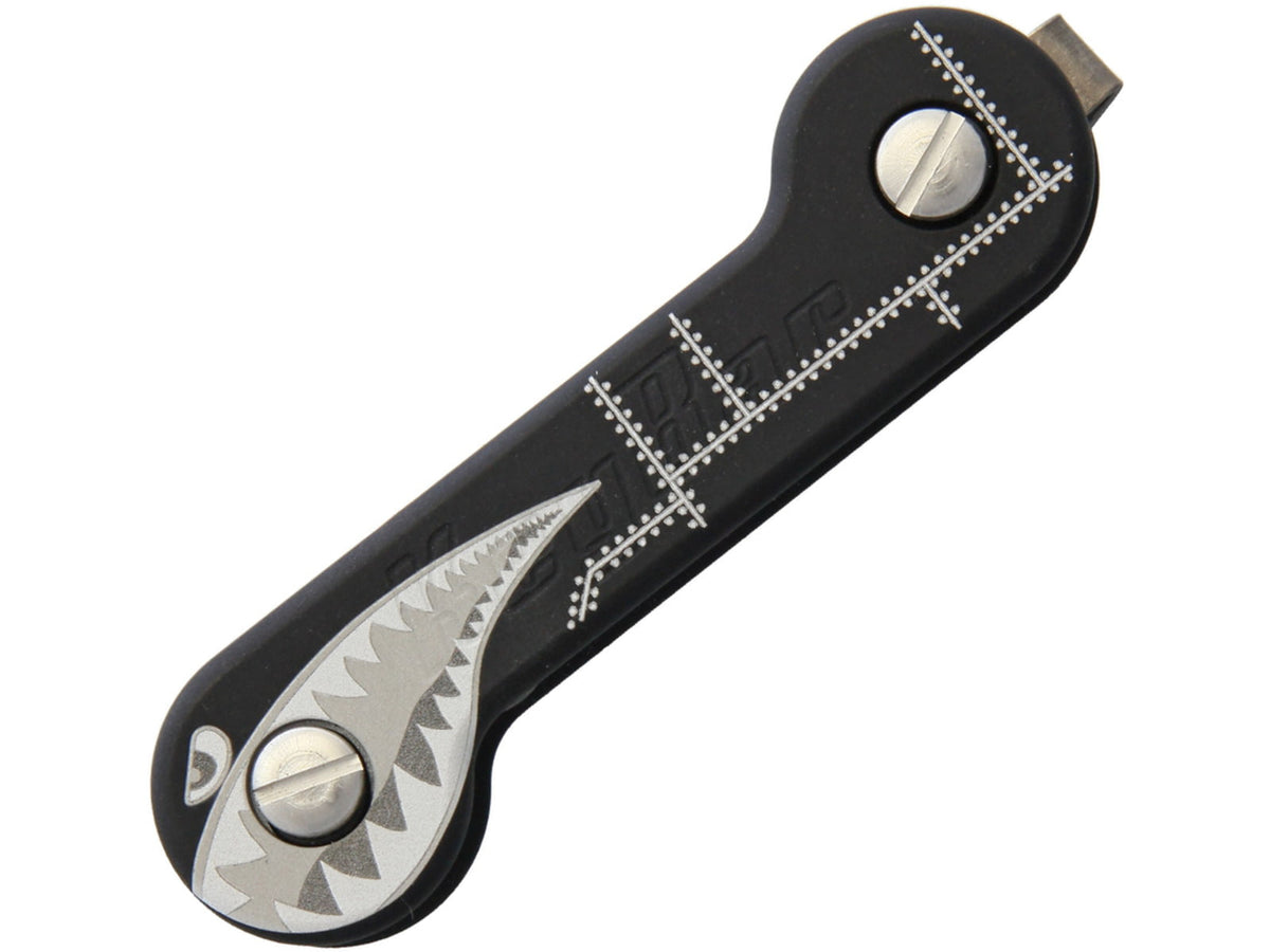 KeyBar Bomber Black Anodized 3.5" overall AKB-BLK-BMBR