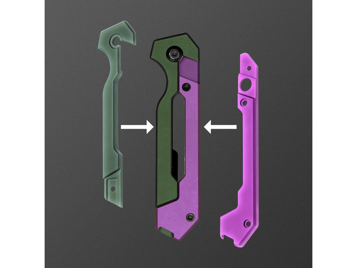 Kizer Cutlery Hyper Aluminium Handle Purple/Green H3632PG