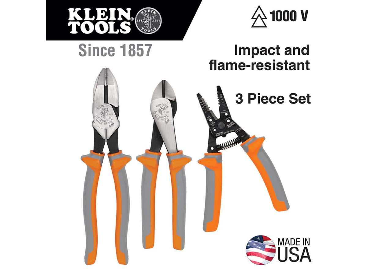 Klein Tools 1000V Insulated Tool Kit 3Piece 9416R