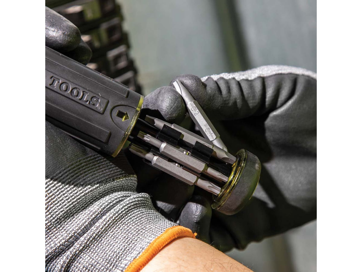 Klein Tools 15in1 Multi-Bit Ratcheting Screwdriver Black/Yellow
