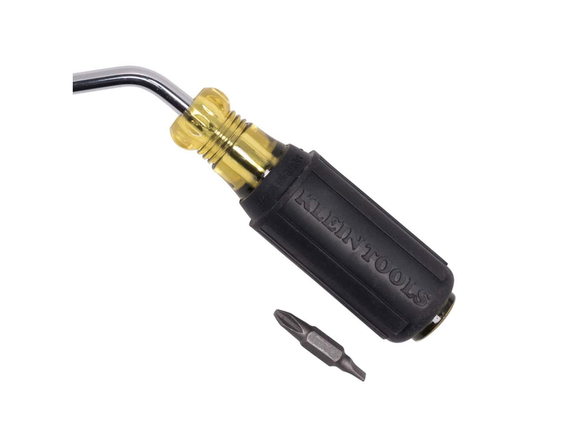 Klein Tools 2in1 Multi-Bit Screwdriver Rapi-Drive Phillips and Slotted Bits Black/Yellow 67100