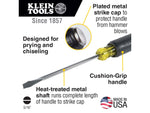 Klein Tools 5/16In Keystone Demolition Driver 7In Shank Yellow/Black
