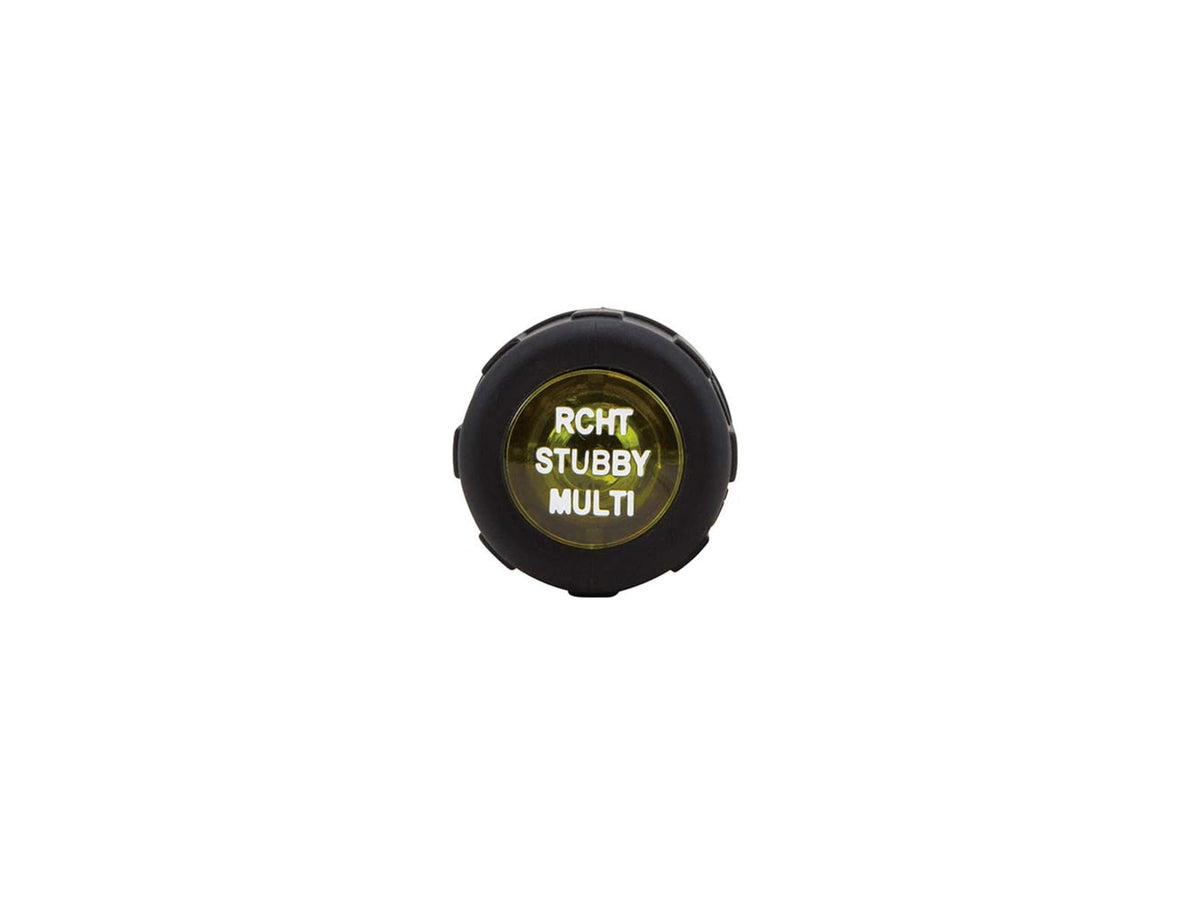 Klein Tools 6in1 Multi-Bit Ratcheting Screwdriver Stubby Ph Sl Sq Nut Bits Black/Yellow 32594