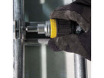 Klein Tools 6in1 Multi-Bit Ratcheting Screwdriver Stubby Ph Sl Sq Nut Bits Black/Yellow 32594