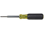 Klein Tools 6in1 Multi Bit Screwdriver/Nut Driver Extended Reach Ph Sl Sq Black/ Yellow 32560