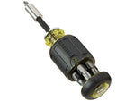 Klein Tools 8in1 Multi-Bit Adjustable Length Stubby Screwdriver Black 32308