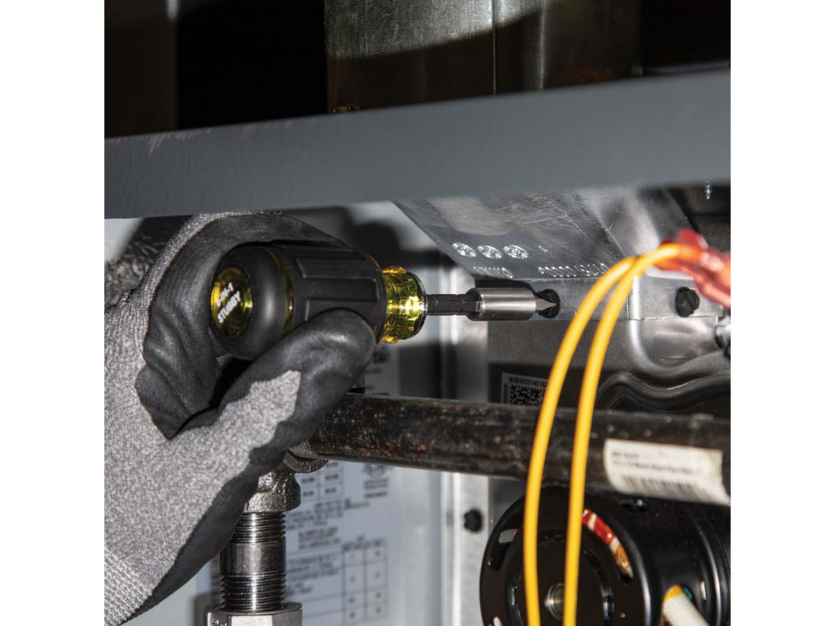 Klein Tools 8in1 Multi-Bit Adjustable Length Stubby Screwdriver Black 32308