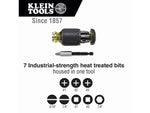 Klein Tools 8in1 Multi-Bit Adjustable Length Stubby Screwdriver Black 32308