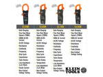 Klein Tools AC/ DC Digital Clamp Meter Auto-Ranging 400 AmP Orange/Black CL390