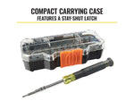 Klein Tools All in1 Precision Screwdriver Set with Case Black/Yellow 32717