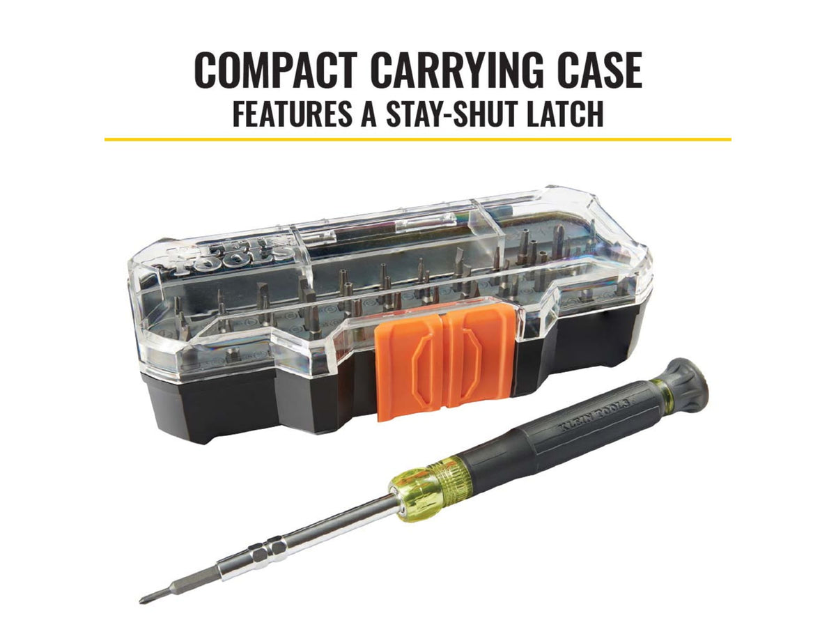 Klein Tools All in1 Precision Screwdriver Set with Case Black/Yellow 32717