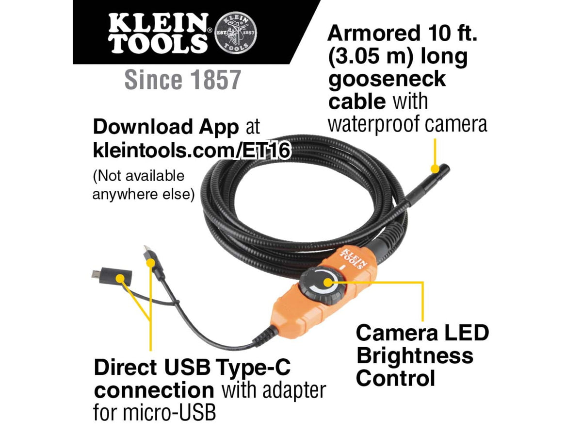 Klein Tools Borescope for Android Devices Orange/Black