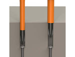 Klein Tools Cabinet Screwdriver Set Slim-Tip Insulated Phillips Square 4Piece Orange/Black 33734INS