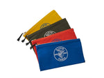 Klein Tools Canvas Tool Pouches Zipper Bags 4-Pack Olive Orange Blue Yellow