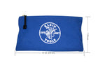Klein Tools Canvas Tool Pouches Zipper Bags 4-Pack Olive Orange Blue Yellow