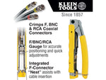 Klein Tools Compact Multi-Connector Compression Crimper Yellow/Chrome VDV211-048