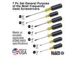 Klein Tools Cushion-Grip Screwdriver Set 7-Piece 85076