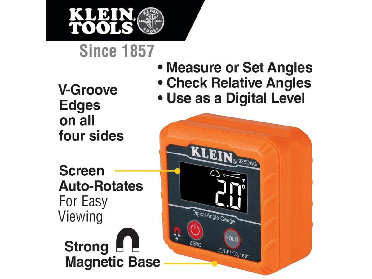 Klein Tools Digital Angle Gauge and Level Orange 935DAG