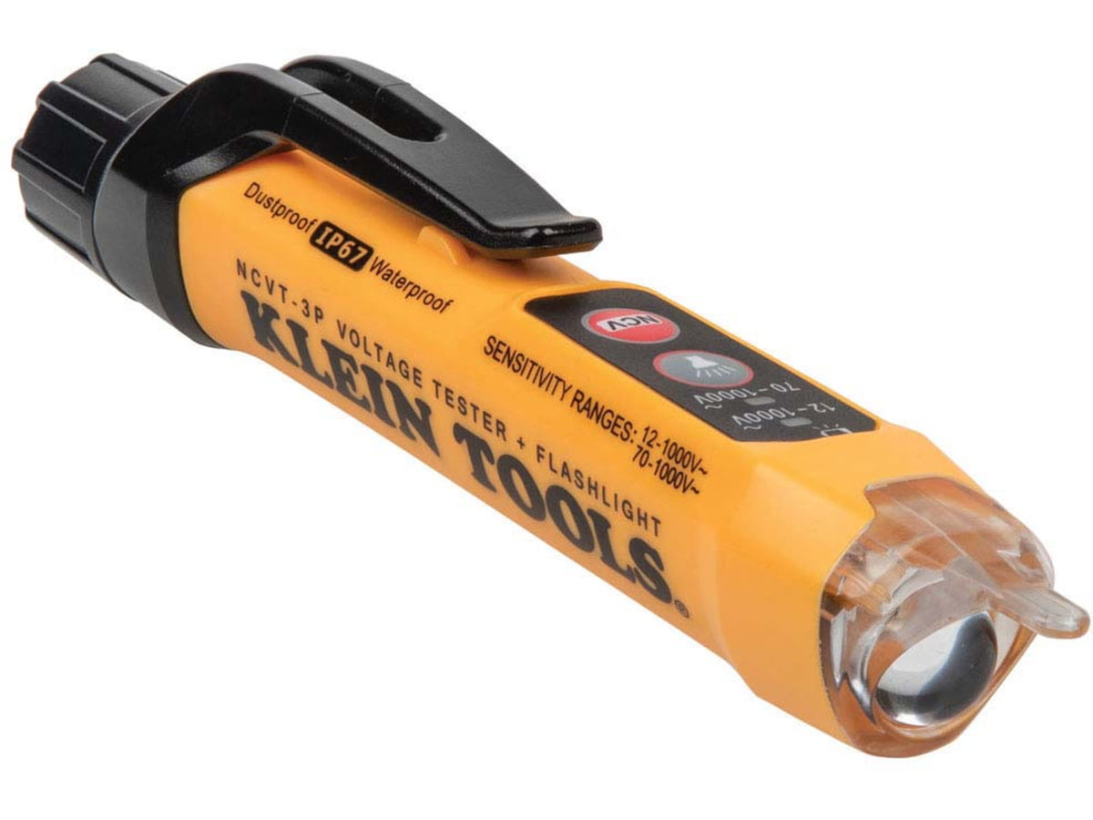 Klein Tools Dual Range Non Contact Voltage Tester 12 - 1000V AC Flashlight NCVT3P