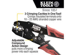Klein Tools Full Cycle Ratcheting Crimper - 10-22 AWG 3005CR