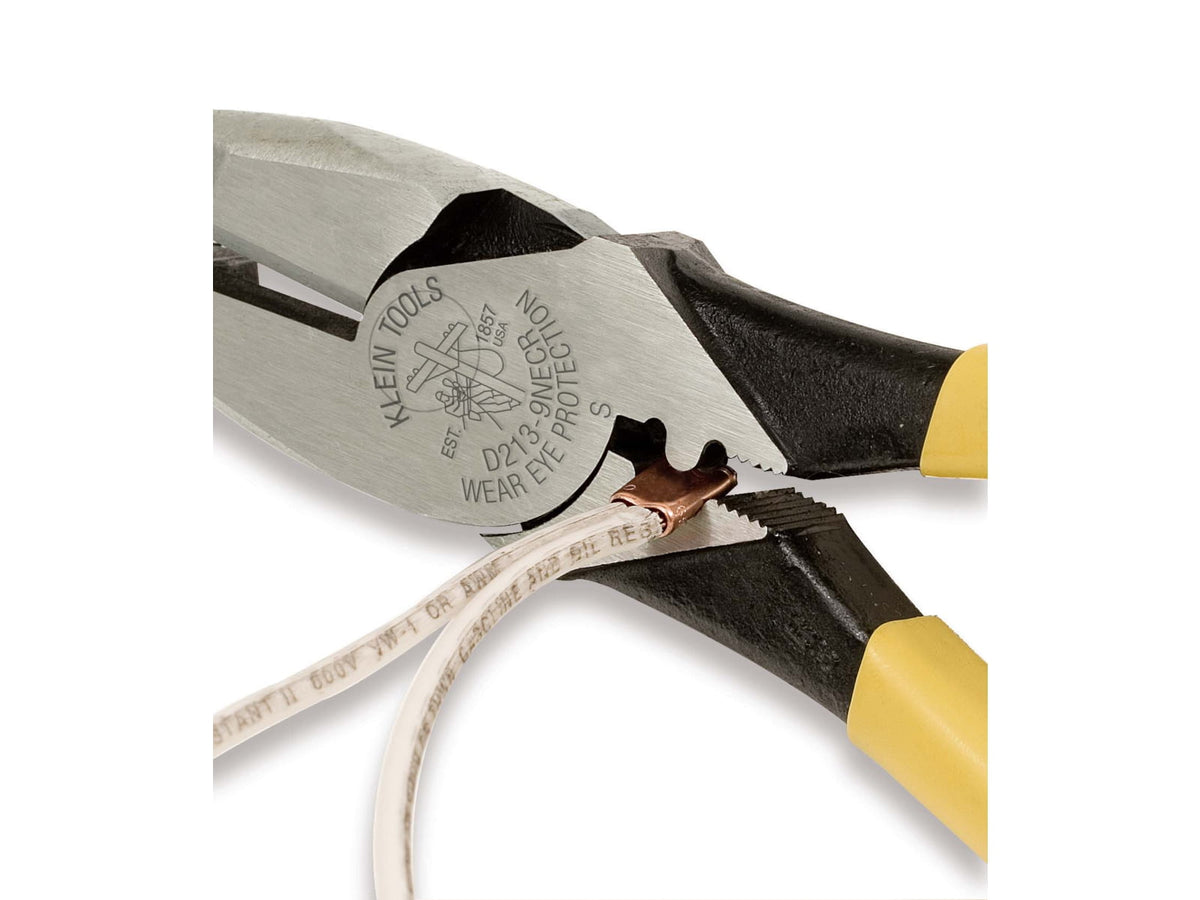 Klein Tools Lineman's Crimping Pliers 9In Yellow D213-9NE-CR