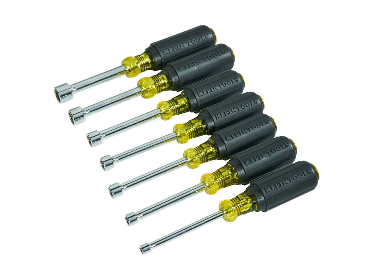 Klein Tools Magnetic Nut Driver Set 3In Shaft 7Piece Black/Yellow 631M