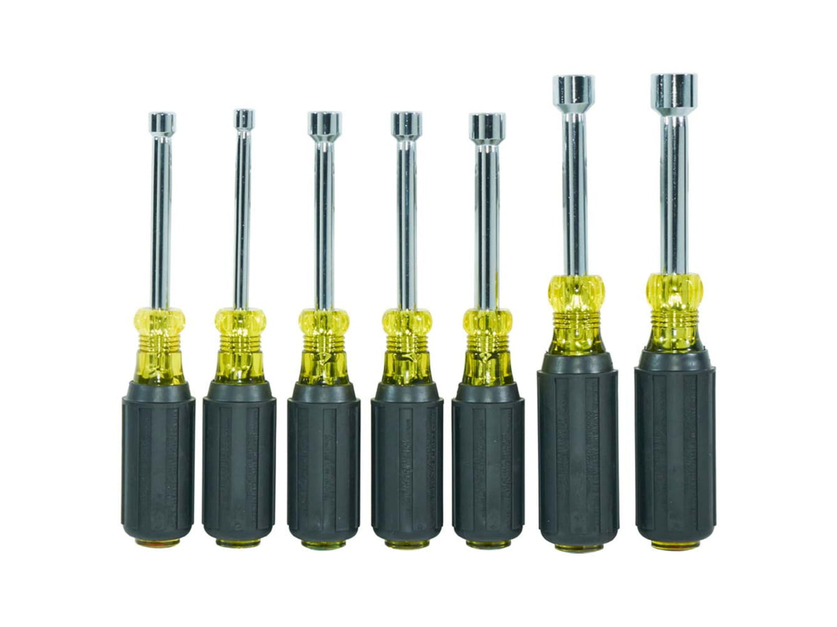 Klein Tools Magnetic Nut Driver Set 3In Shaft 7Piece Black/Yellow 631M