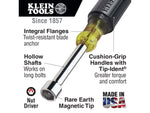 Klein Tools Magnetic Nut Driver Set 3In Shaft 7Piece Black/Yellow 631M