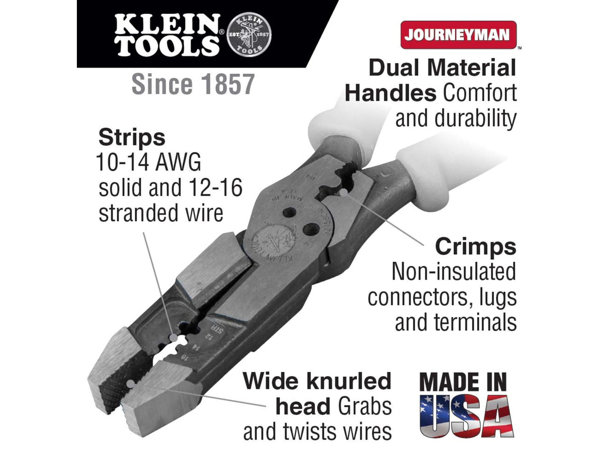 Klein Tools Pliers w/Crimper Hybrid J215-8CR