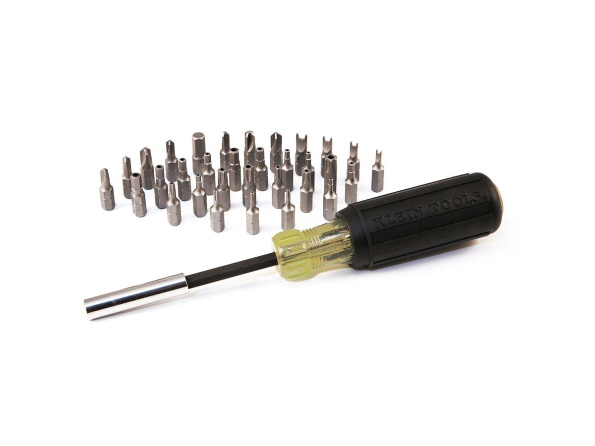 Klein Tools Screwdriver w/32-Piece Tamperproof Bit Set Magnetic 32510