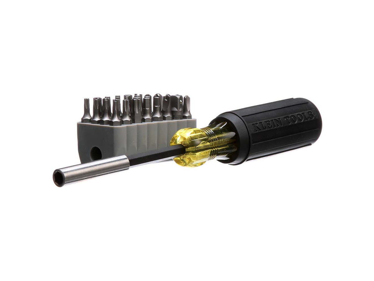 Klein Tools Screwdriver w/32-Piece Tamperproof Bit Set Magnetic 32510