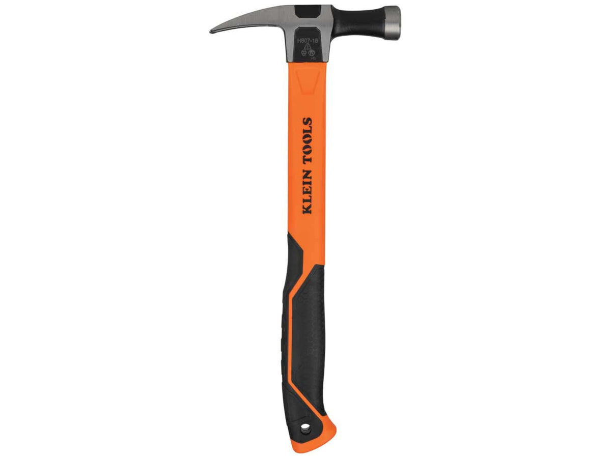 Klein Tools Straight-Claw Hammer 18oz 15In Orange/Black