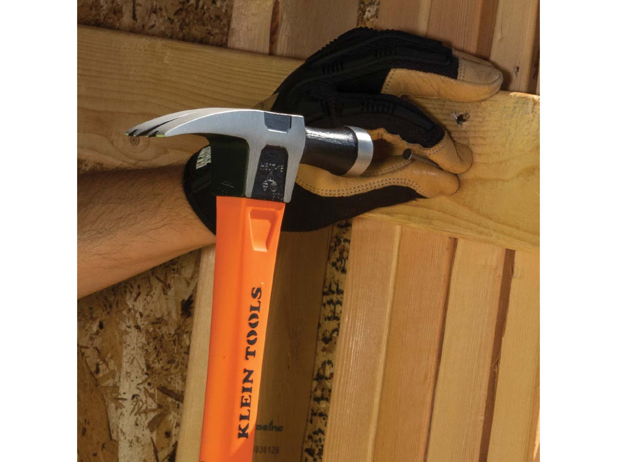 Klein Tools Straight-Claw Hammer 18oz 15In Orange/Black