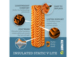 Klymit Insulated Static V Lite Sleeping Pad Mango Orange Regular 1409835