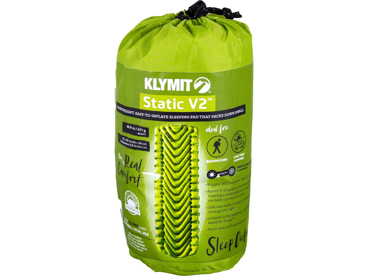 Klymit Static V2 Sleeping Pad Green Regular 1409837