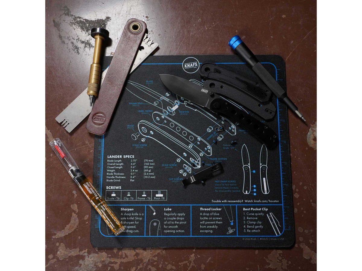 Knafs Lander 1 Knife Shop Mat/Mouse Pad Black