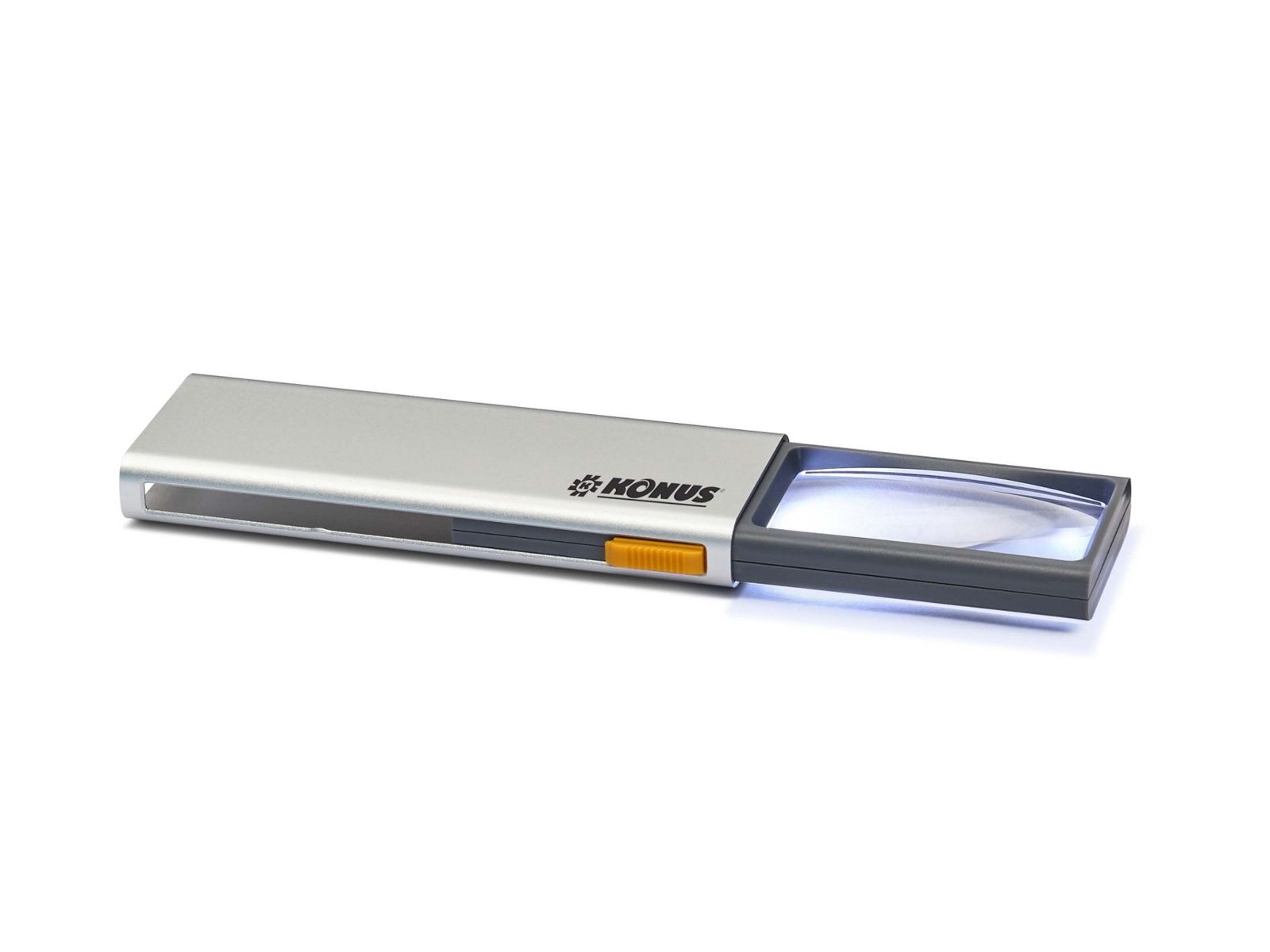 Konus DUAL 3x-6x Magnifier w/ Dual Rechargeable LED Light Silver 40mm 1.6in diameter - 3x/6x power 3363