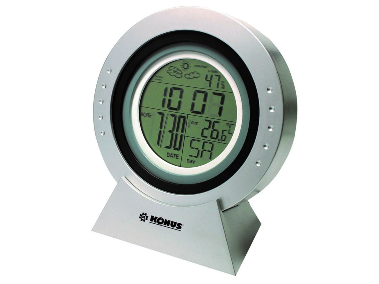 Konus METEOWHEEL Desktop Electronic Weather StationGrey 6188