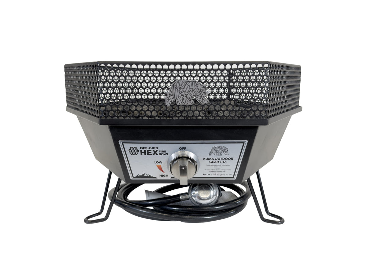 Kuma Outdoor Gear Off Grid Hex Fire Bowl Black Including Carry Bag 504-KM-HCFB-BB