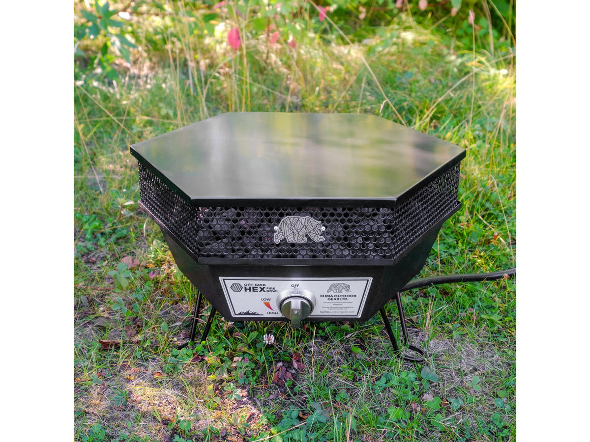 Kuma Outdoor Gear Off Grid Hex Fire Bowl Black Including Carry Bag 504-KM-HCFB-BB