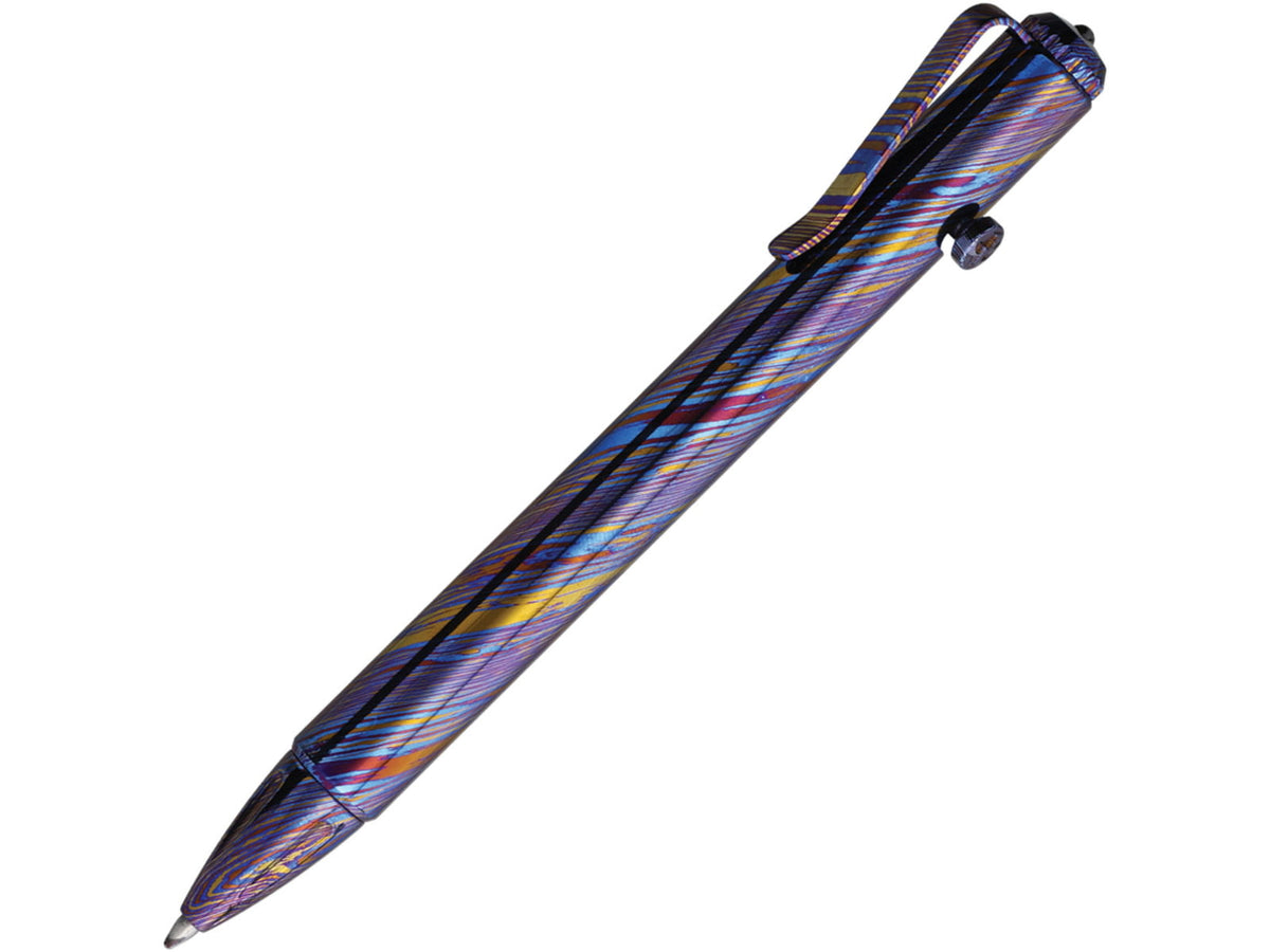 Kunwu Knives Bolt Action Pen Timascus KUNKWPEN1