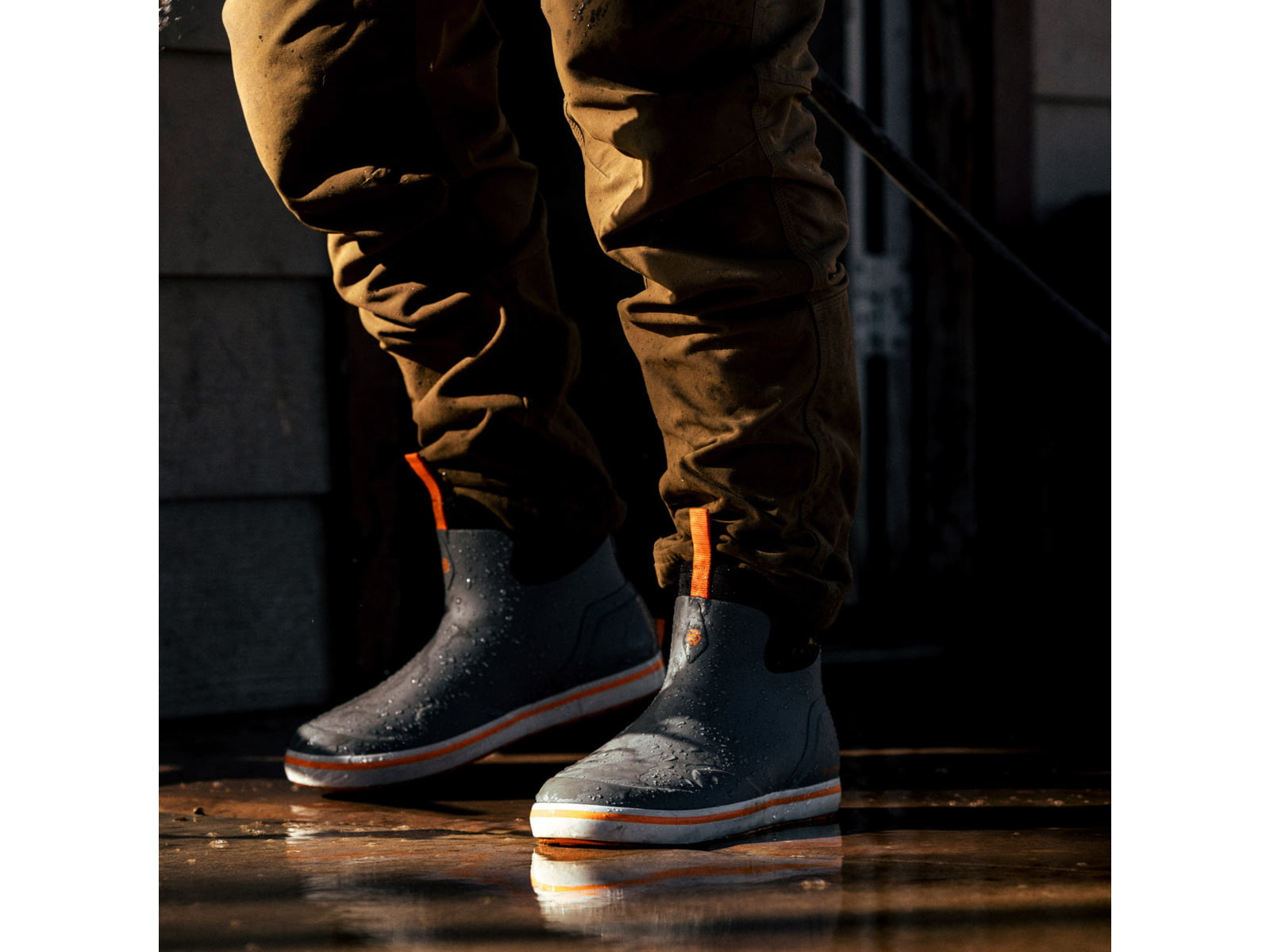 LaCrosse Footwear Alpha Deck Boots 6in - Men's 9.5 US Wide Width Gray/Orange