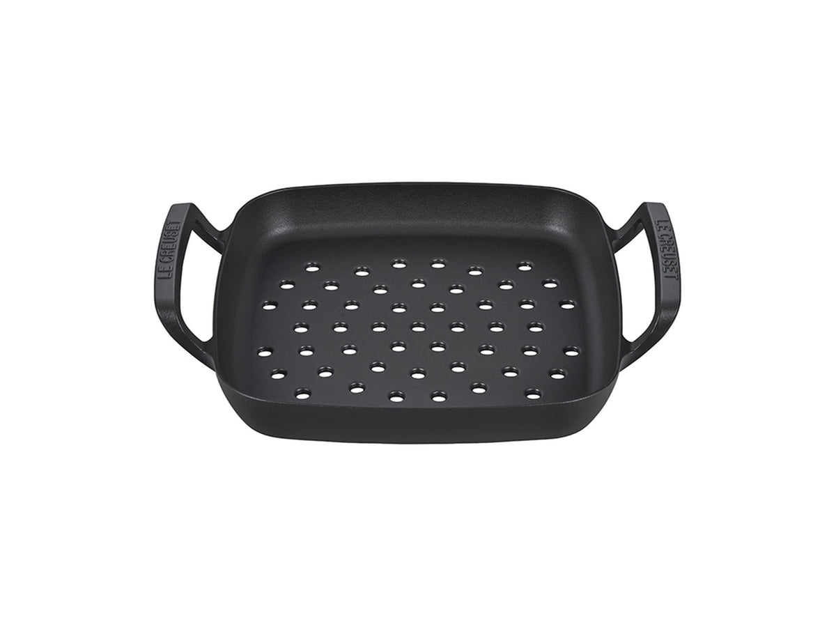 Le Creuset Alpine Outdoor Collection Square Grill Basket Matt Black