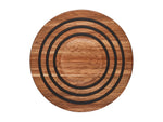 Le Creuset Magnetic Wooden Trivet - Acacia Wood w/ Black Silicone Rings 8in 47009000001001
