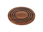 Le Creuset Magnetic Wooden Trivet - Acacia Wood w/ Black Silicone Rings 8in 47009000001001