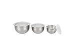 Le Creuset Nested Mixing Bowls w/ Nonslip Silicone Base & Plastic Air Tight Lids Steel